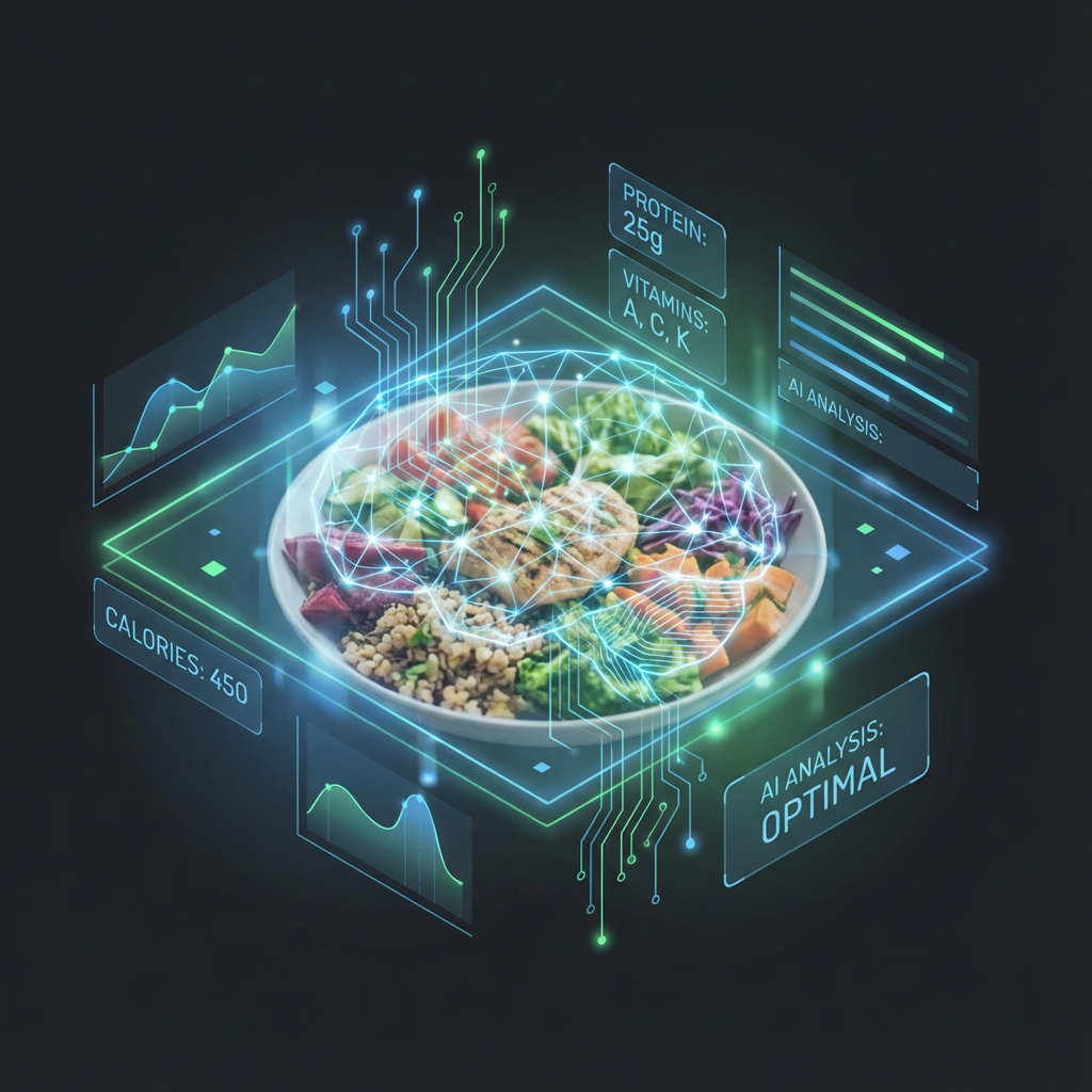 AI analyzing food with neural network